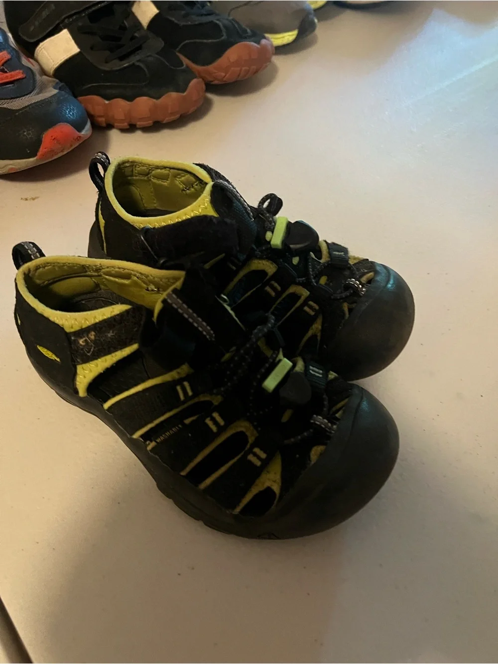 Keen Kids Black and Yellow Closed-Toe Sandals